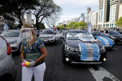 El banderazo del #8N en el Obelisco