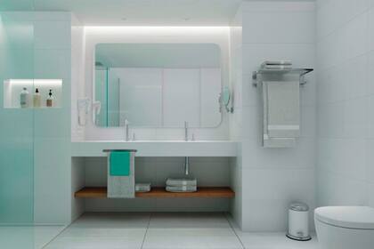 El baño de una de las suites del hotel de Mallorca