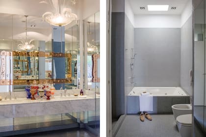 El baño se unificó con el piso de venecitas que, en las áreas húmedas y de sanitarios, también se usaron en las paredes.