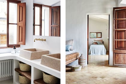 El baño tiene muebles de obra y bachas de apoyo. En la planta alta hay un playroom que antecede el cuarto de los chicos.