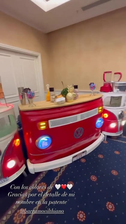 El bar con los colores de River Plate para la cumpleañera