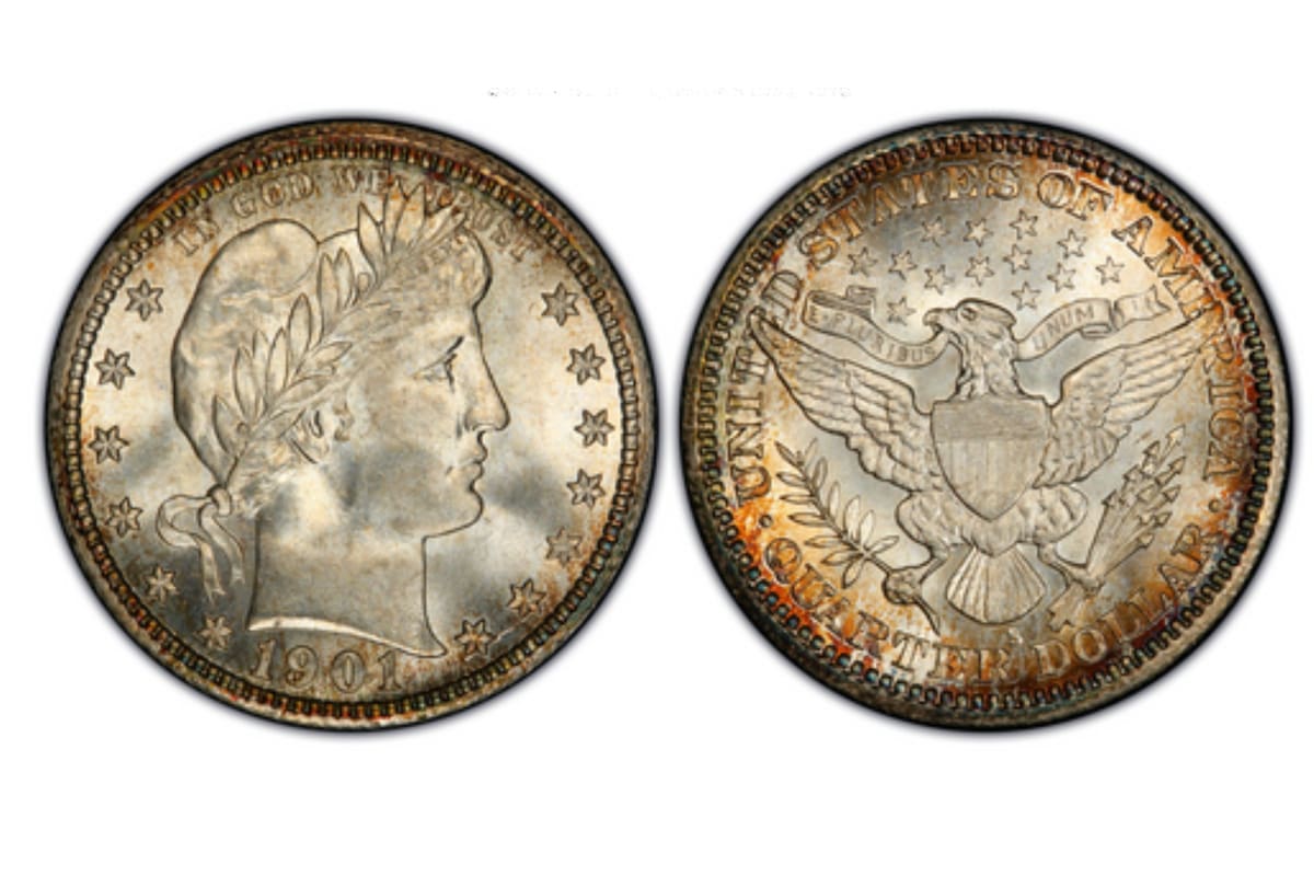 El Barber Quarter 1901-S es considerado el cuarto de plata más raro del siglo XX