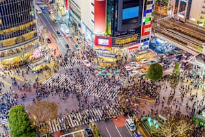 El barrio de Shibuya en Tokyo, Japón