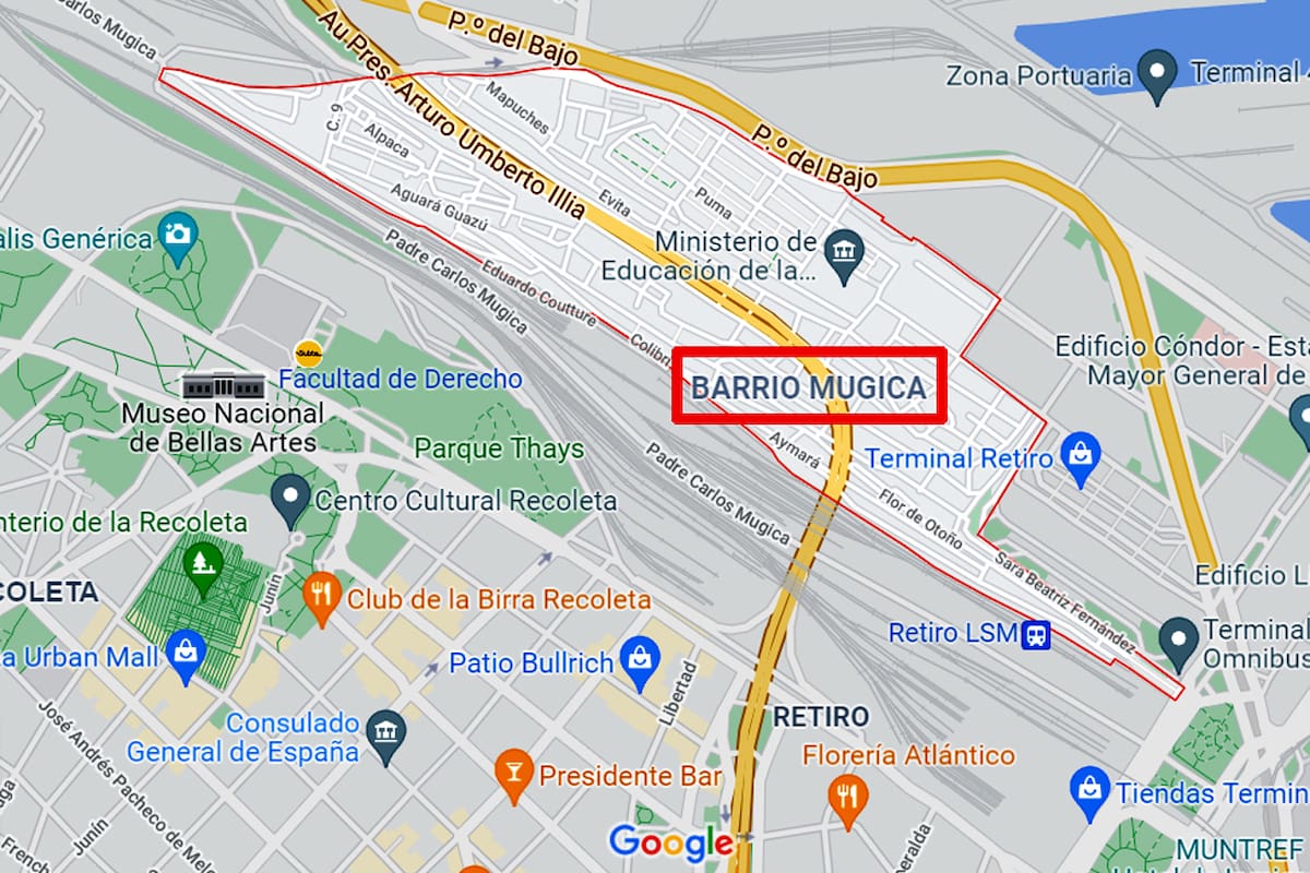 El barrio Mugica ya se puede encontrar en Google maps
