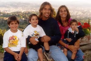 El Batigol e Irina afianzaron su romance durante los años que vivieron en Italia