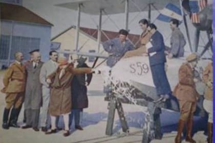 El bautismo del vuelo del Hidroavión Buenos Aires en Nueva York, en mayo de 1926