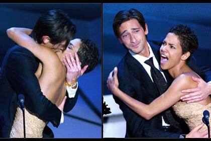 El beso entre Adrien Brody y Halle Berry en 2003