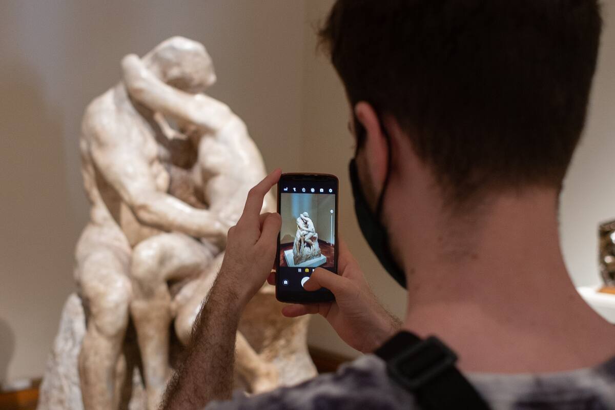 El beso, obra realizada especialmente por Rodin como obsequio para el museo