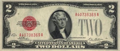 El billete de dos dólares de 1928 con sellos rojos podría valer hasta US$1000