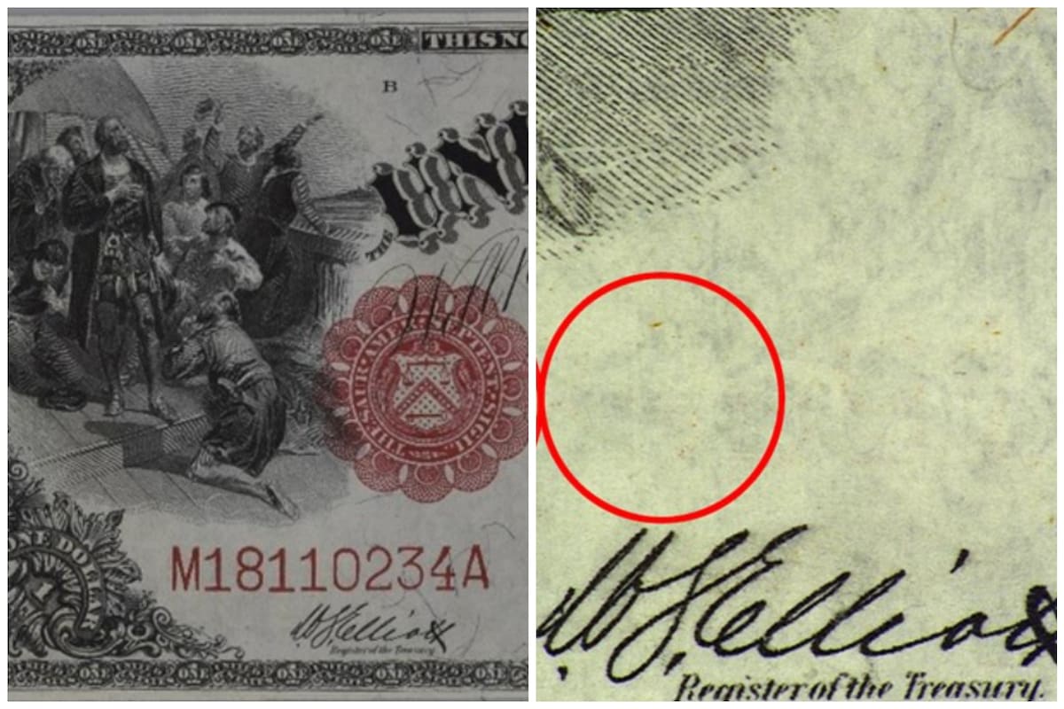 El billete de un dólar que puede valer más por la presencia de Cristóbal Colon en el anverso