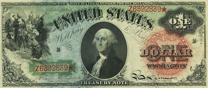 El billete denominado “Nota Arcoíris” de 1869 tiene un gran valor debido a su diseño único en la historia