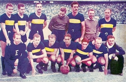 El Boca campeón de la Copa Competencia Británica de 1945.