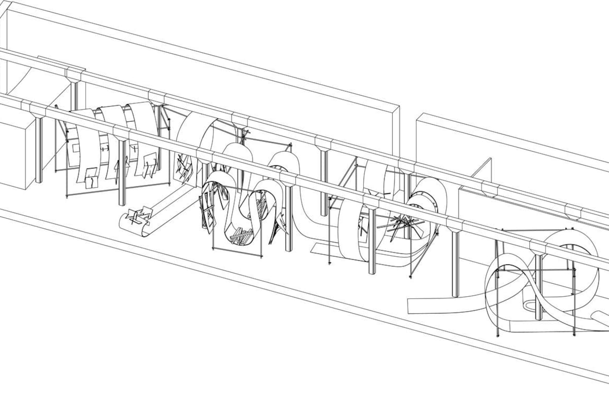 El boceto de la obra que se exhibirá en Venecia, realizado por Gabriel Fortunato Chalabe
