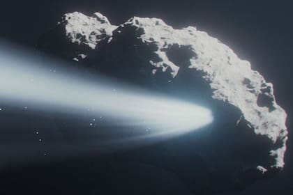 El boceto del cometa 41P/Tuttle-Giacobini-Kresák, mientras sus gases son expulsados al espacio