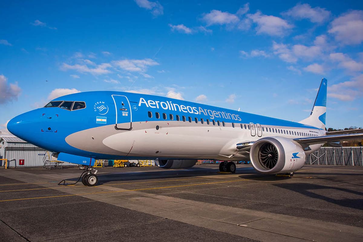 El Boeing 737 Max 8 de Aerolíneas Argentinas