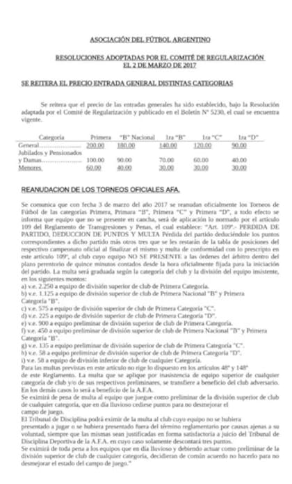 El borrador de la discordia