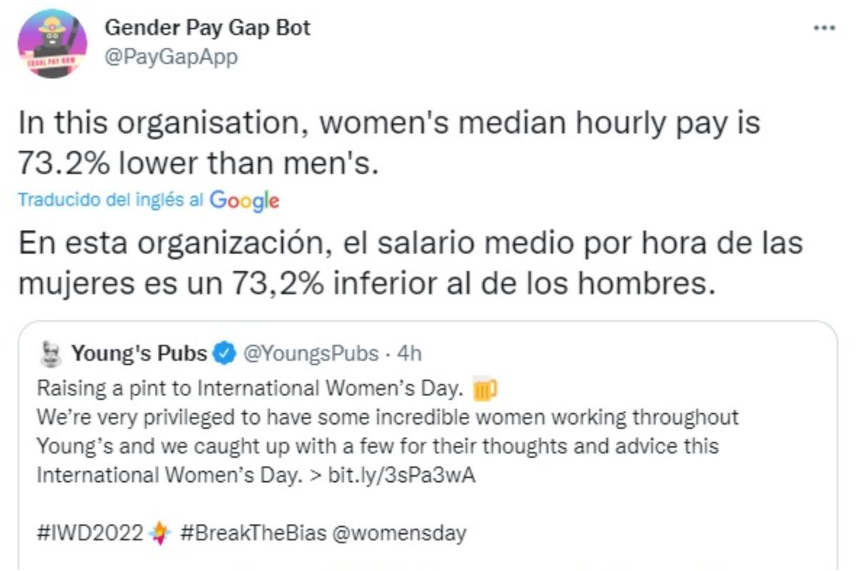 El bot de Twitter que trollea a las empresas que tuitean sobre el Día de la Mujer (Foto: Twitter)