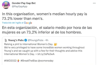 El bot de Twitter que trollea a las empresas que tuitean sobre el Día de la Mujer (Foto: Twitter)
