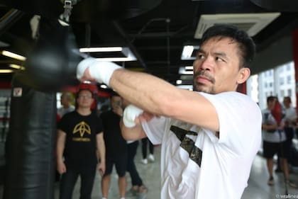 El boxeador filipino Manny Pacquiao