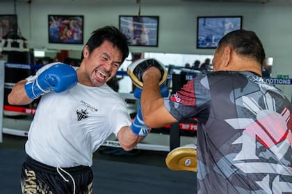 El boxeador se prepara para su próxima pelea. Foto: Instagram @mannypacquiao