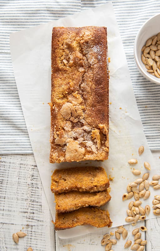 El budín de calabaza es ideal para el té de la tarde.