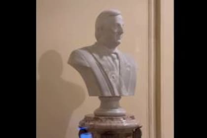 El busto de Néstor Kirchner