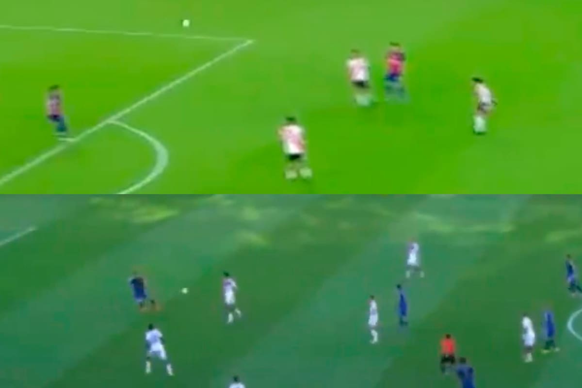 El cabezazo hacia atrás de Enzo Pérez, un calco del de Kroos que malogró HIguaín en la final de Brasil 2014