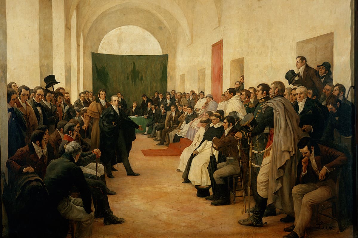 "El Cabildo Abierto del 22 de Mayo de 1810", óleo de Pedro Subercaseaux