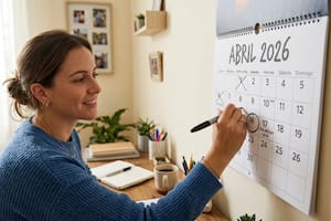El calendario de abril 2026 para imprimir (imagen ilustrativa generada con IA)