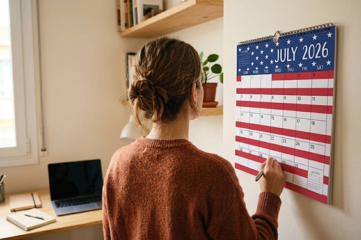 El calendario de julio marcará cinco días consecutivos de feriado debido al 250º aniversario de la independencia de Estados Unidos