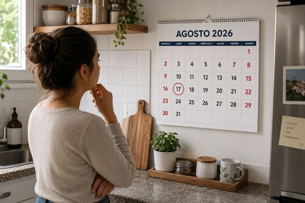 El calendario oficial de agosto