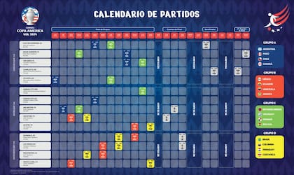 El calendario oficial de la Copa América 2024 publicado por Conmebol