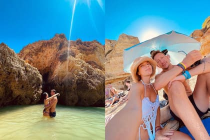 El calor europeo lo disfrutaron en las paradisíacas playas (Foto Instagram @nicovazquezok)