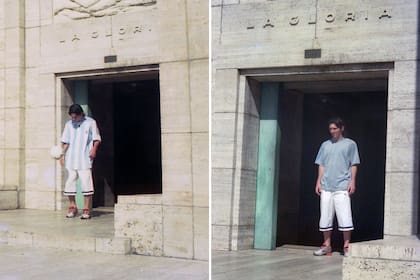 El cambio de remera de Messi y un curioso mensaje oculto sobre su cabeza: "La Gloria"