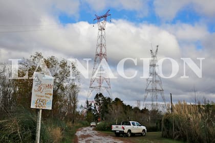 El camino de acceso al camping La Torre
