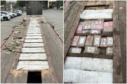 El camión confiscado llevaba, en un compartimiento oculto, 349 kilogramos de narcóticos