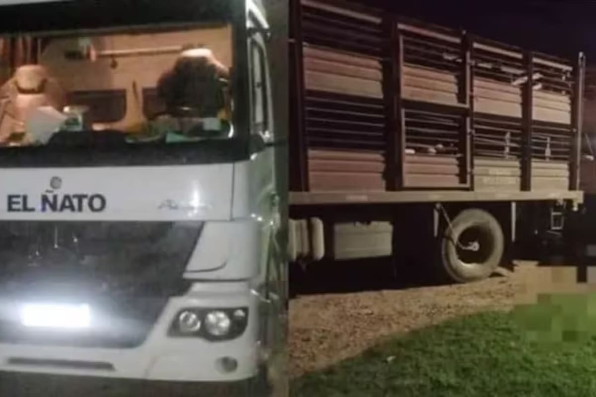 El camión de la víctima.