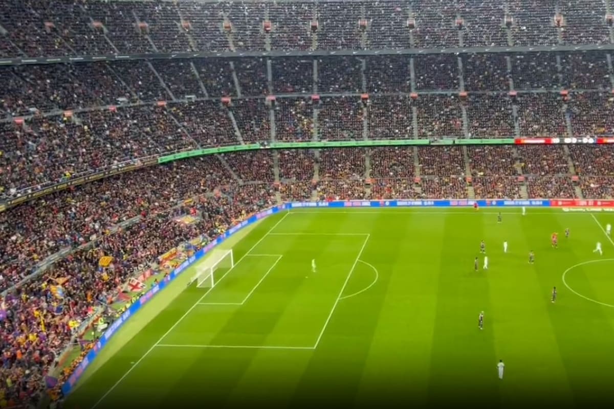El Camp Nou cantó por Lionel Messi a los 10 minutos del clásico