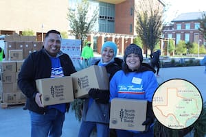El campus de UNT Dallas será sede de la jornada solidaria para Acción de Gracias. (Canva- northtexasfoodbank)