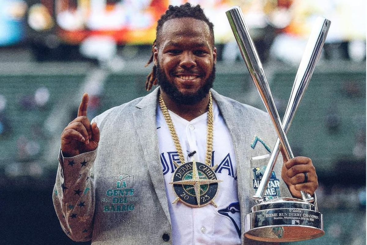 El canadiense-dominicano Vladimir Guerrero Jr., ganador del Derby de jonrones 2023