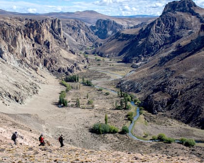 El cañadón del río Pinturas, una de las postales de la zona