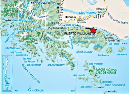 El canal de Beagle, con las islas Picton, Lennox y Nueva en disputa. Más al sur, en la isla Deceit, comenzaría el conflicto armado entre Argentina y Chile, segun el Plan Tronador