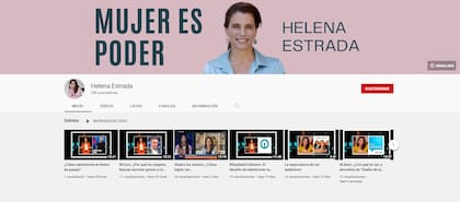 El canal de YouTube de Helena Estrada (Foto: Captura de pantalla)
