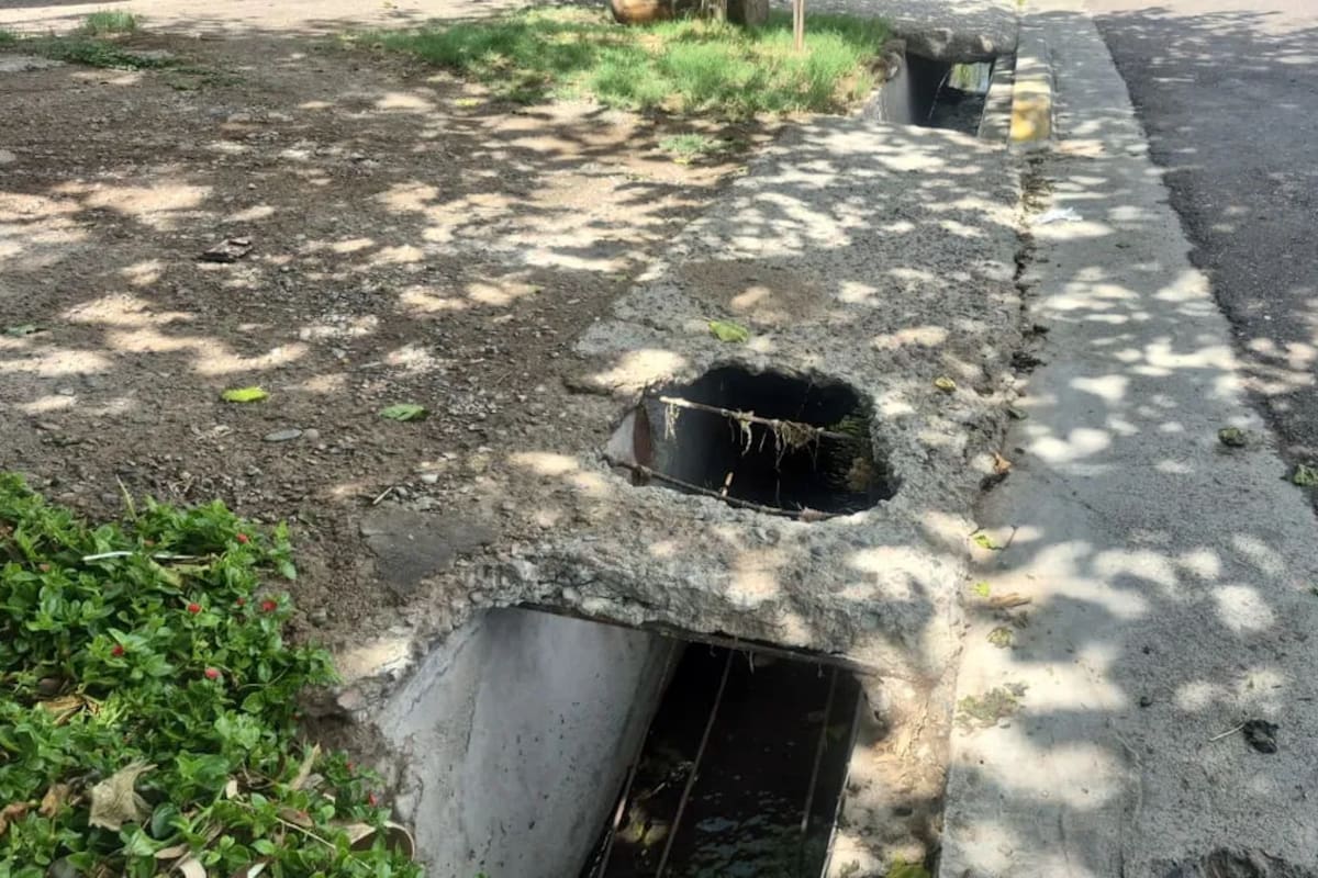 El canal donde había quedado atrapado el adolescente en medio de la tormenta. Fuente foto: Diario Uno