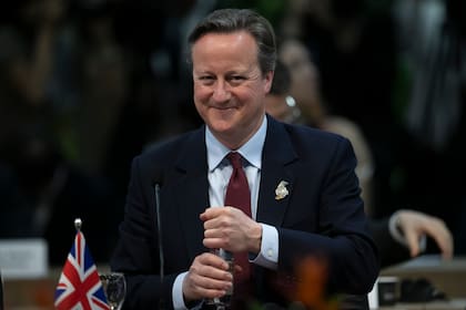El canciller británico, David Cameron, en la reunión de ministros de Asuntos Exteriores del G20 en Río de Janeiro, Brasil