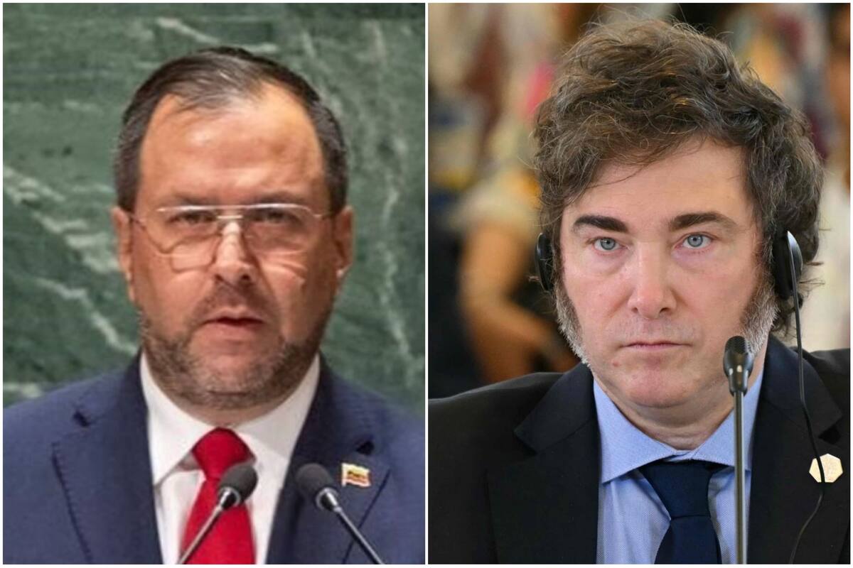 El canciller de Venezuela y el presidente Javier Milei