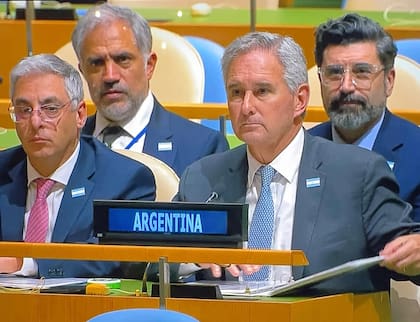 El canciller Pablo Quirno, en la ONU