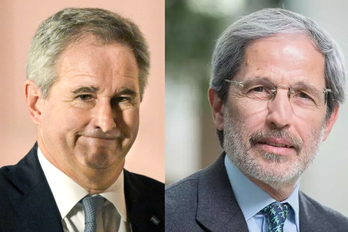 El canciller Pablo Quirno y el exembajador ante el FMI Héctor Torres