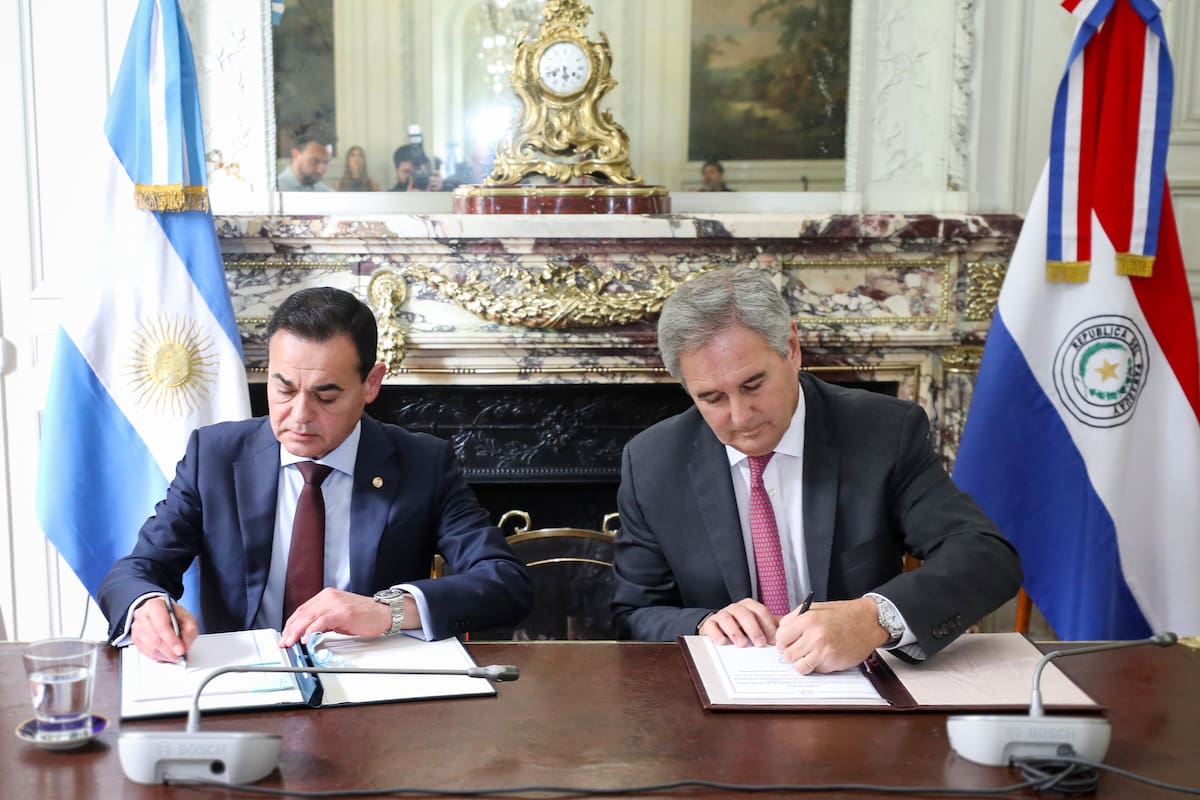 El Canciller Pablo Quirno y su par paraguayo, Rubén Ramírez Lezcano