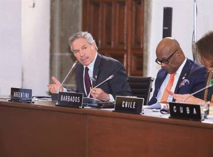 El canciller Solá, en México, en la reunión de la Celac